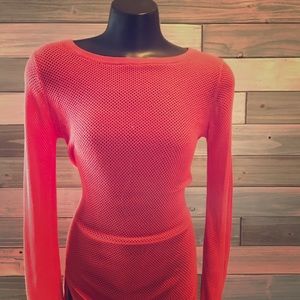 Express mesh tunic sweater
